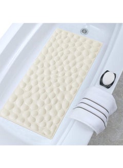 Garlo Non-Slip Bathtub Mat Soft Rubber Bathroom Bathmat with Strong Suction Cups  - Image 1
