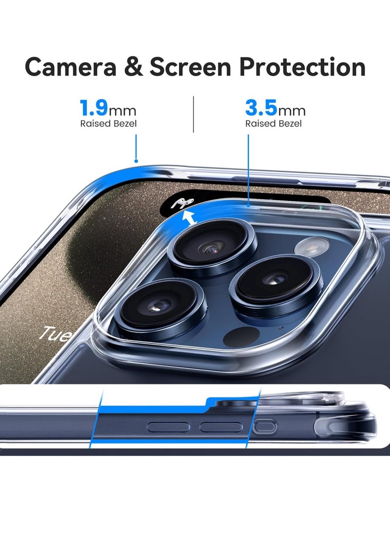 عام حافظة مغناطيسية مصممة لهاتف iPhone 15 Pro، متوافقة مع Magsafe، مقاومة للاصفرار، حماية من السقوط من الدرجة العسكرية، حافظة هاتف مقاومة للصدمات لهاتف Apple iPhone 15 Pro 2023 - Image 3