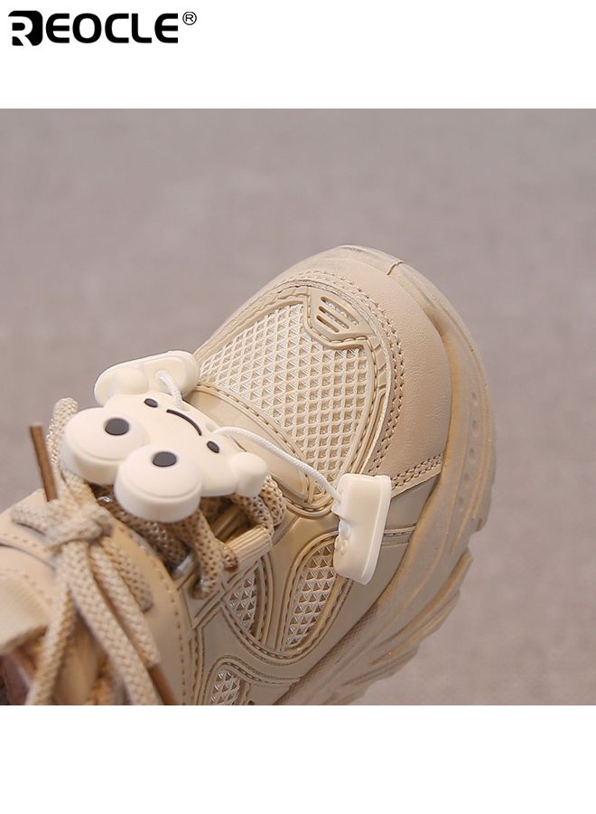 ريوكل أحذية رياضية خفيفة الوزن للفتيات بتصميم كرتوني وشبك قابل للتنفس، أحذية عصرية للآباء مع نعل غير قابل للانزلاق للعب في الربيع والخريف - Image 2