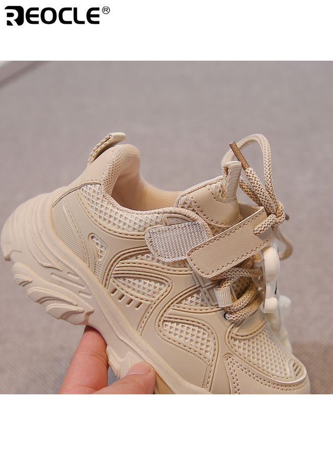 ريوكل أحذية رياضية خفيفة الوزن للفتيات بتصميم كرتوني وشبك قابل للتنفس، أحذية عصرية للآباء مع نعل غير قابل للانزلاق للعب في الربيع والخريف - Image 3