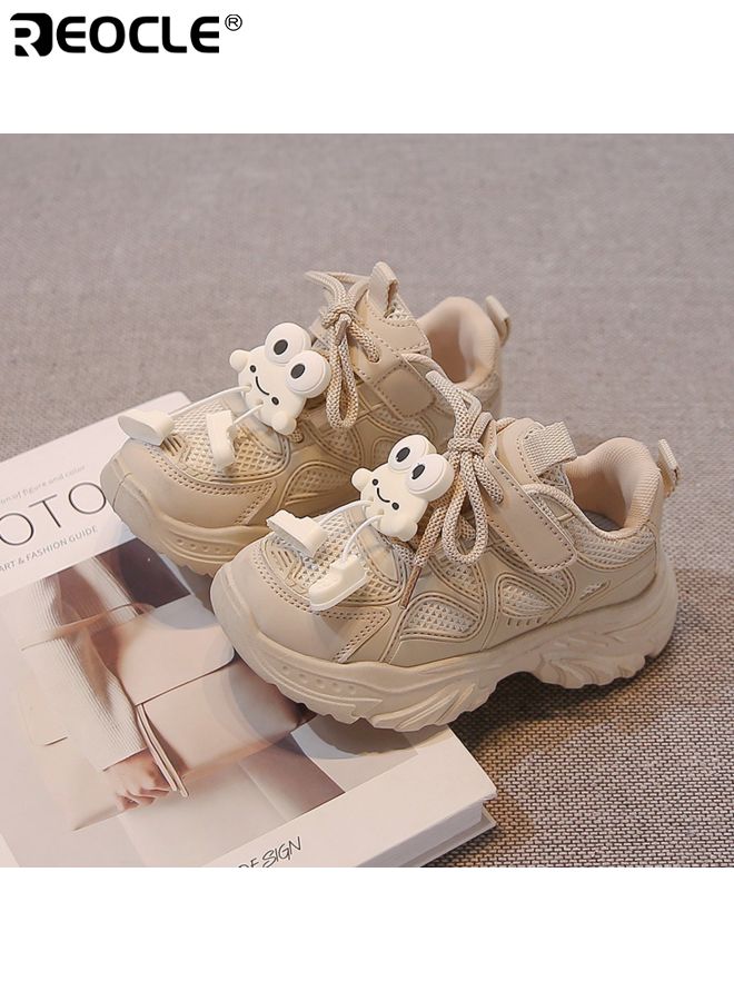 ريوكل أحذية رياضية خفيفة الوزن للفتيات بتصميم كرتوني وشبك قابل للتنفس، أحذية عصرية للآباء مع نعل غير قابل للانزلاق للعب في الربيع والخريف - Image 1