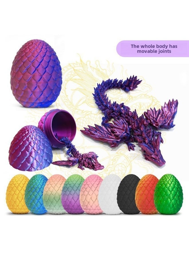 GIOIO 3D Printed Crystal Flying Dragon Egg Kids Chinese Dragon Gift Set Activity Joint Pendulum Mini Egg Decoration Educational Toy Children Birthday Gift - Image 3