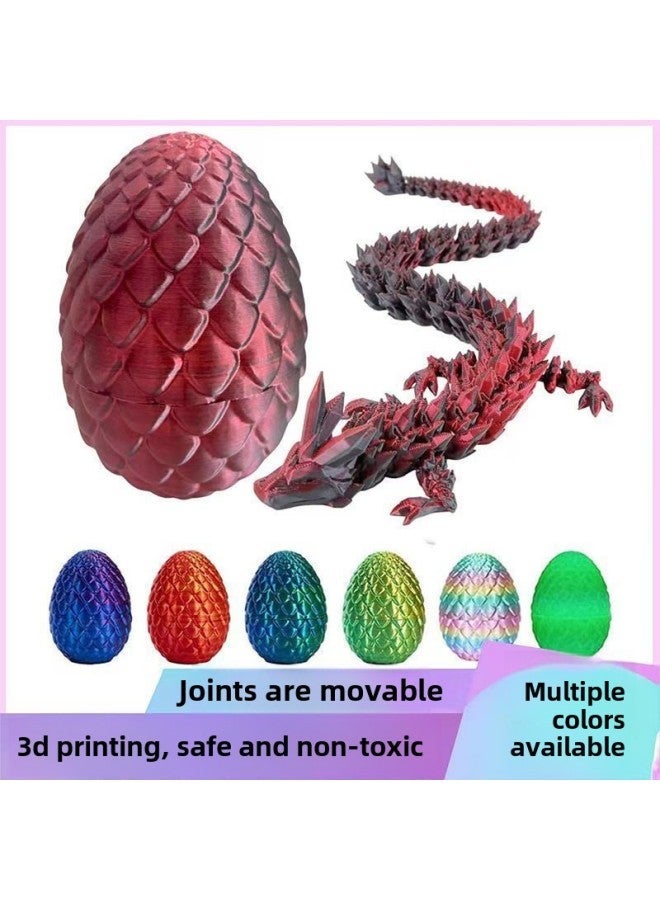 GIOIO 3D Printed Crystal Flying Dragon Egg Kids Chinese Dragon Gift Set Activity Joint Pendulum Mini Egg Decoration Educational Toy Children Birthday Gift - Image 2