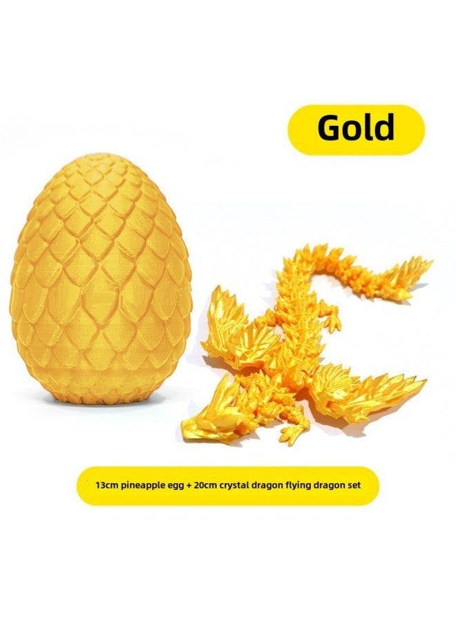 GIOIO 3D Printed Crystal Flying Dragon Egg Kids Chinese Dragon Gift Set Activity Joint Pendulum Mini Egg Decoration Educational Toy Children Birthday Gift - Image 1