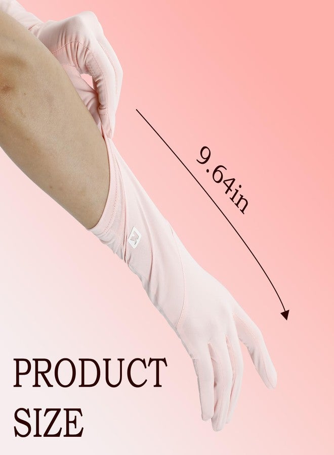 Bnapott Sun Gloves for Women UV Protection UPF 50+ Thin Non-Slip Driving Riding Gloves for Hiking Cycling Golfing in Pink - Image 2