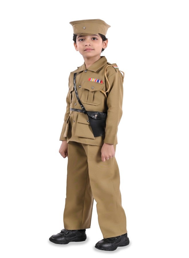 Desi Andaaz Freedom Fighters& National Heros Freedom Fighters Dress for Kids|Independence Day Republic Day Fancy Dress For Schools Plays & Competition Police,Army,Shubash chandra Bose(6-7Years) - Image 3