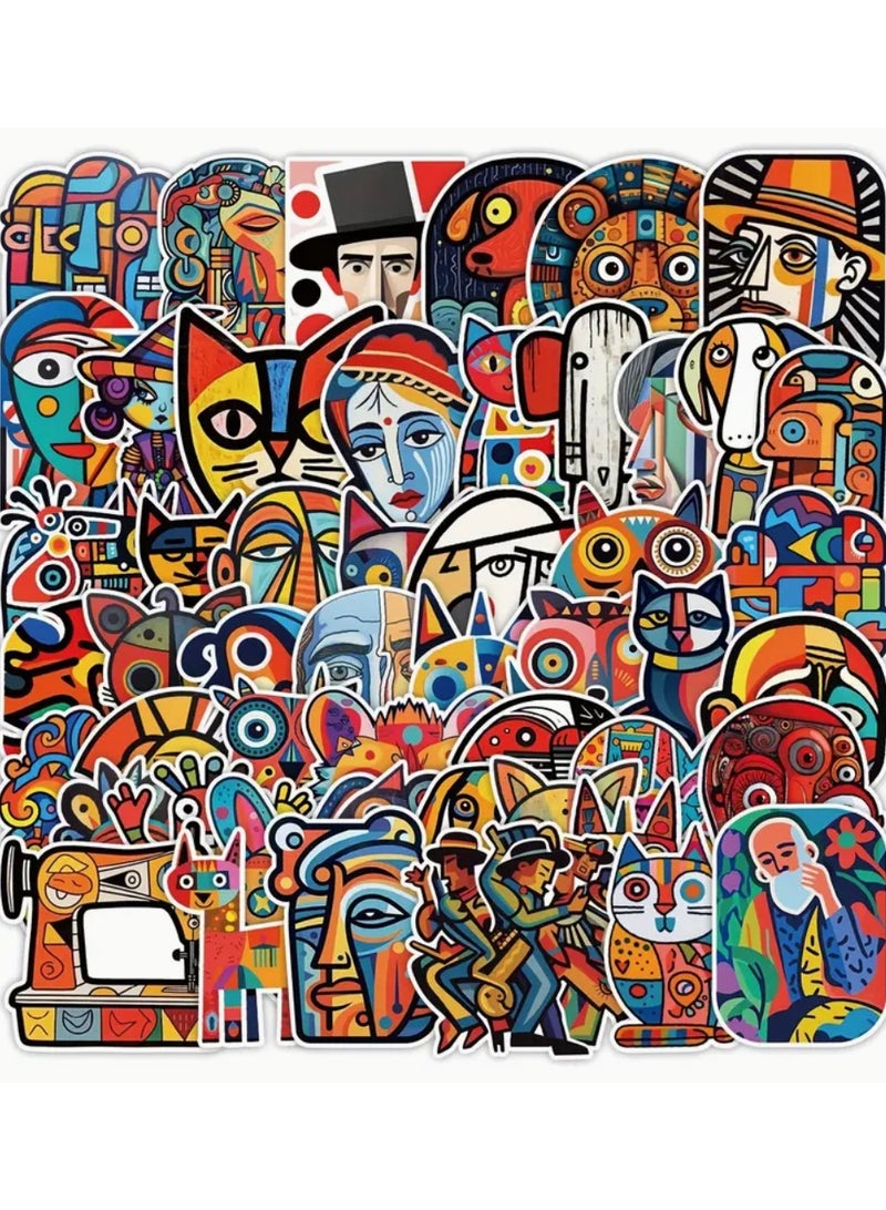 50 pieces. Stickers. Adhesive. Waterproof vinyl stickers. Glossy finish. Scrapbooking stickers. Magazine stickers. Laptop stickers. Bumper stickers. Skateboard stickers. Water bottle stickers. Computer stickers. Phone stickers. Cartoon stickers. Hard hat stickers. - Image 1