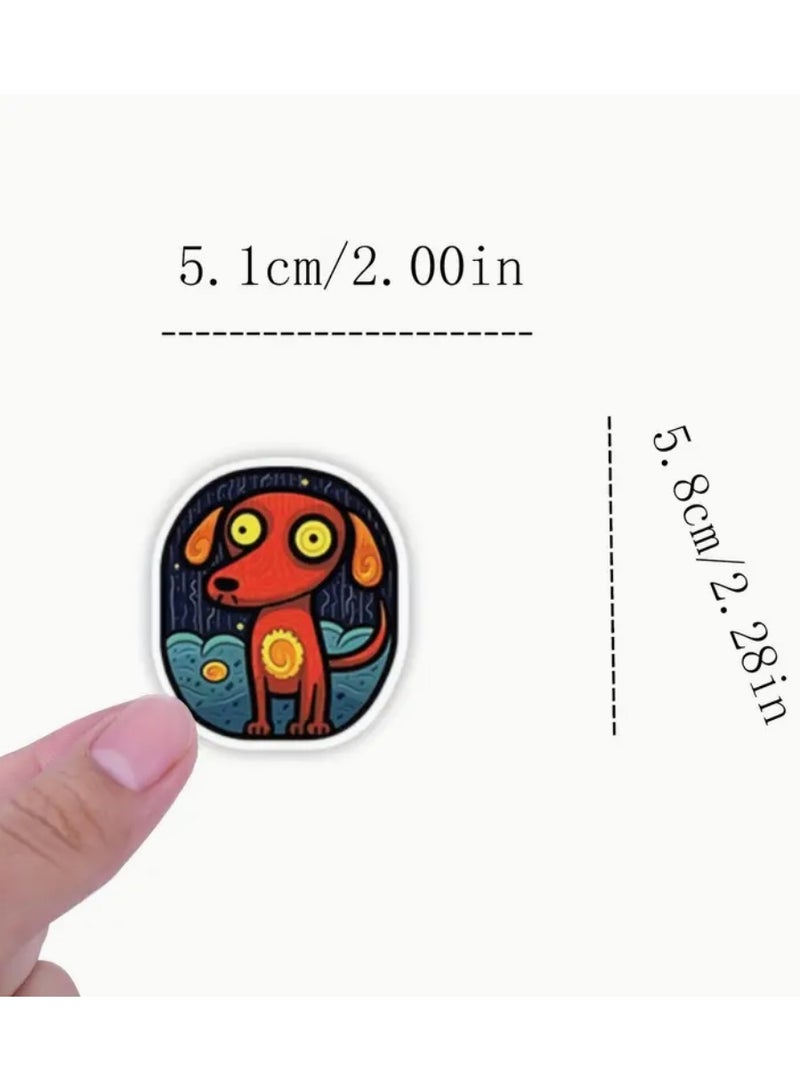 50 pieces. Stickers. Adhesive. Waterproof vinyl stickers. Glossy finish. Scrapbooking stickers. Magazine stickers. Laptop stickers. Bumper stickers. Skateboard stickers. Water bottle stickers. Computer stickers. Phone stickers. Cartoon stickers. Hard hat stickers. - Image 2