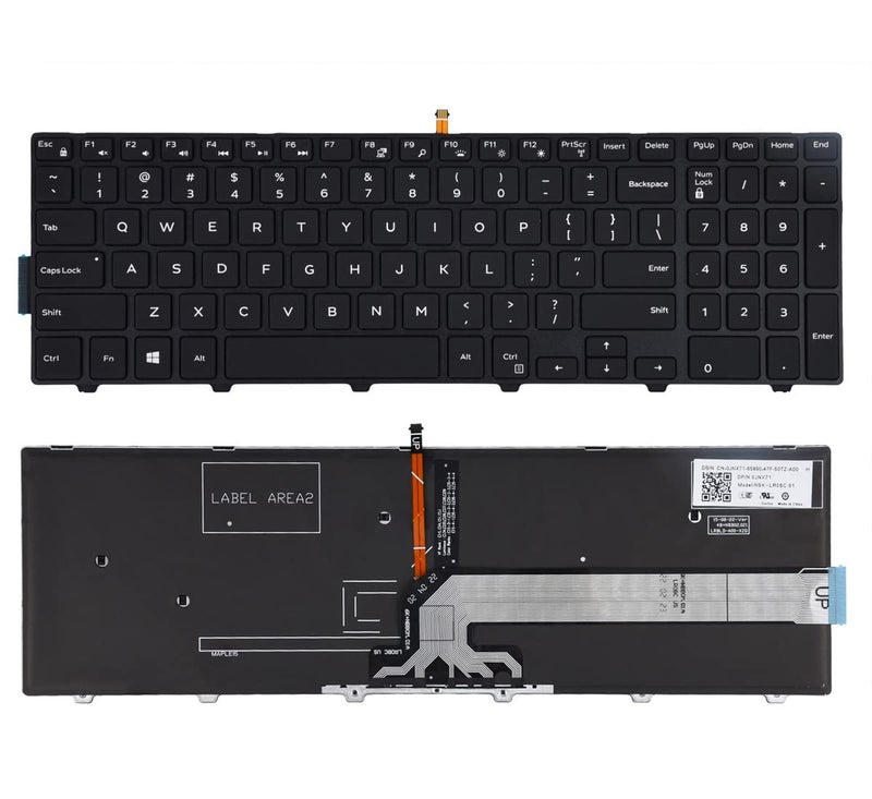 KBR Keyboard Replacement for Dell inspiron 15 3000 5000 3541 3542 3543 3551 3552 3558 3593 5542 5545 5547 5755 5551 5558 5552 5758 5759 5559, inspiron 17 5000 5748 5749 5755 5758 5759 Laptop with Backlit - Image 4