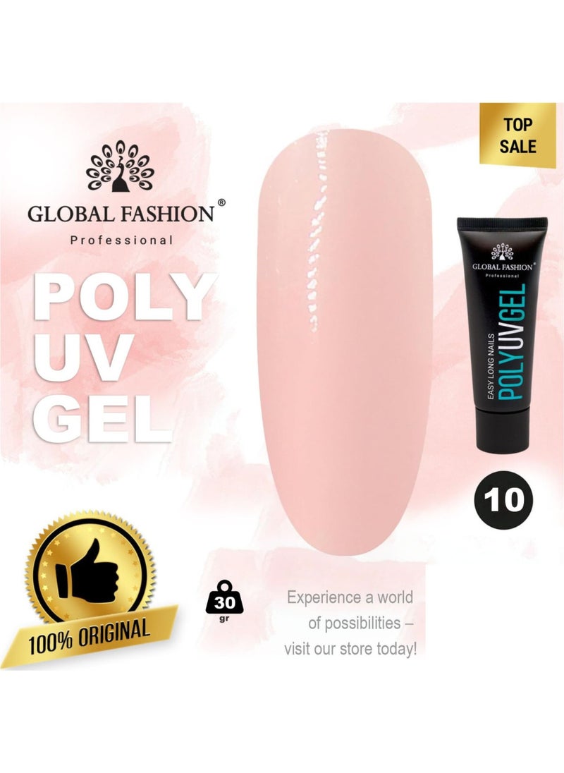 GLOBAL FASHION - Global Fashion Poly UV Gel: Long-Lasting, Durable, and Easy-to-Use Nail Enhancements | (10) - Image 1