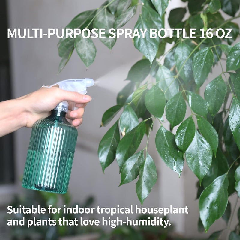 ONEDONE Watering Can Indoor Plants - Plant Watering Can 34 OZ, Long Spout Small Watering Can for House Plants Garden Potted Flowers with Spray Bottle, Squeeze Bottle Green - Image 4