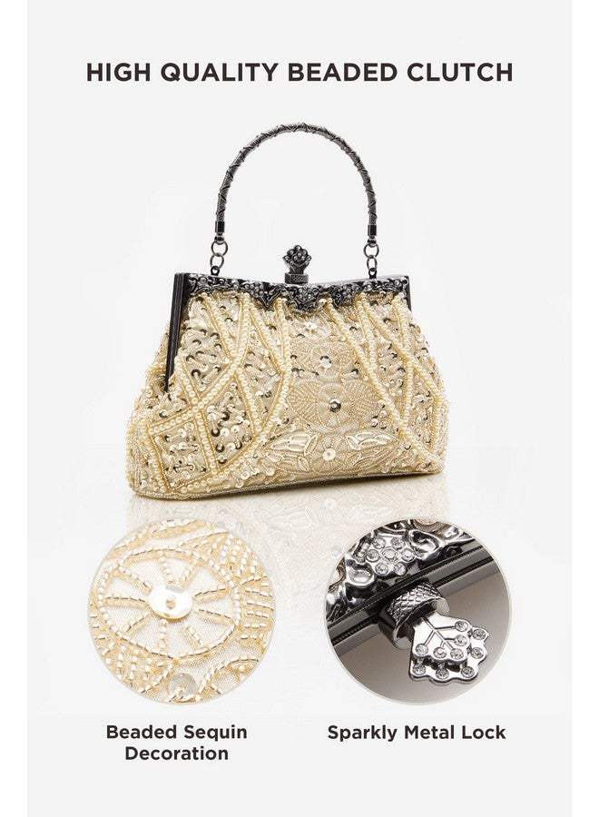BABEYOND Evening Clutch Purses for Women - Vintage Evening Bag Accessories for Women Gatsby 1920s Beaded Sequin Pearl Clutch - Image 1