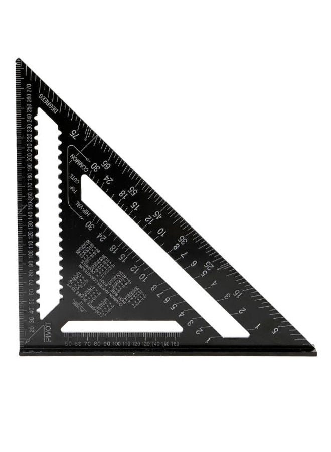 Loquat Metric Triangle Ruler Black