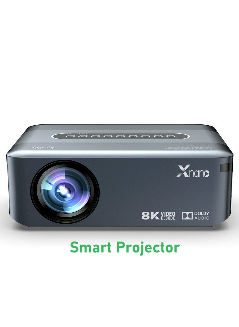 general Smart Projector X1 Full HD 1080P Resolution Ultra HD 8K 300ANSI Dolby Sound Dual Band WiFi Correction Four-Point Anti-Aliasing Image Enhancement Sharpening Treatment Bluetooth 5.0 Wireless Projection - Image 1