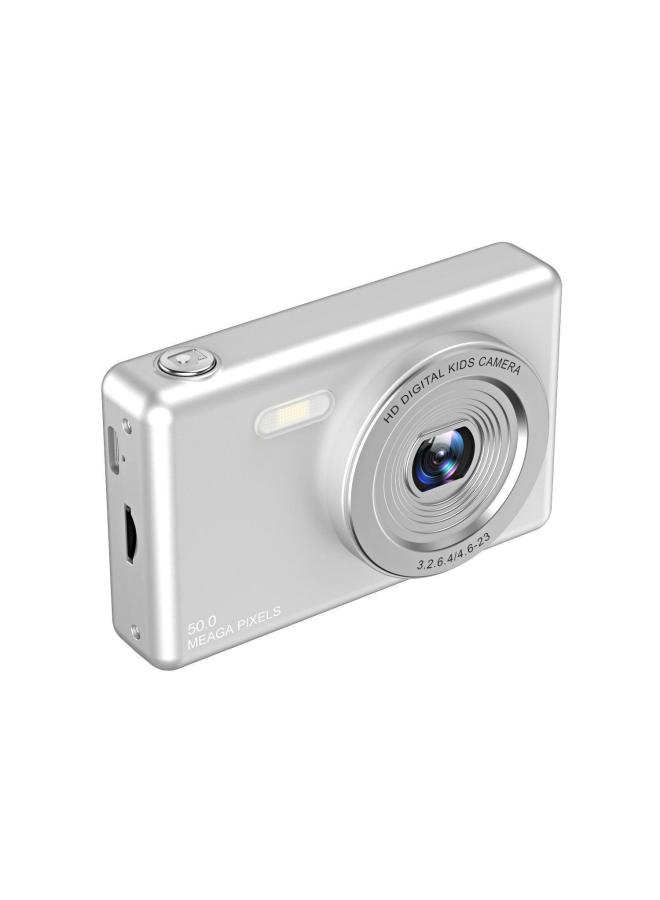 Dual-camera HD Pixel Ccd Digital Camera Self-timer Vlog Small Card Machine Student Campus Introduction To Mobile Phone-Body Color: Xx*6 Crystal Silver - No Memory Card/cannot Be Photographed - Image 1