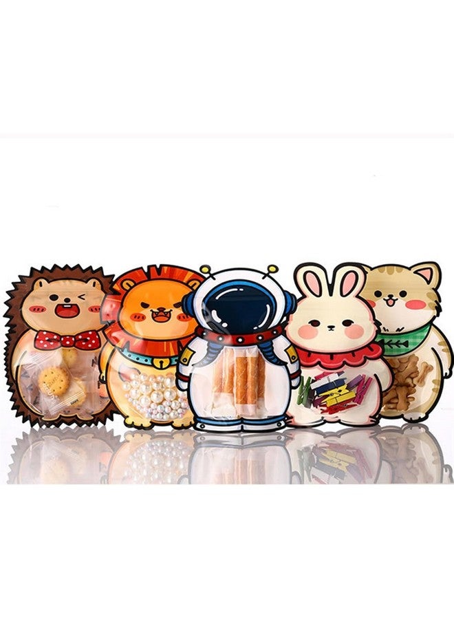 Chocozone Plastic Pack Of 50 Animal Theme Guddy Bags Party Favor Bags Cookie Bags Birthday Party Return Gift Bags Goody Bags For Return Gifts For Kids(16 * 20Cm) (50 Animals), Multicolor - Image 2