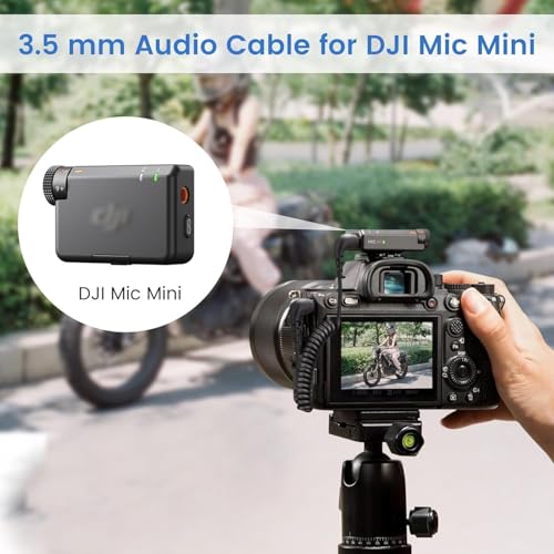 weishan 2-Pack 3.5mm Microphone Cable Compatible with DJI Mic Mini & Hollyland Lark M2S Wireless Microphone Receiver, Coiled Dual 3.5mm TRS Patch Cable Audio Mic Cord for DSLR Cameras - Image 3