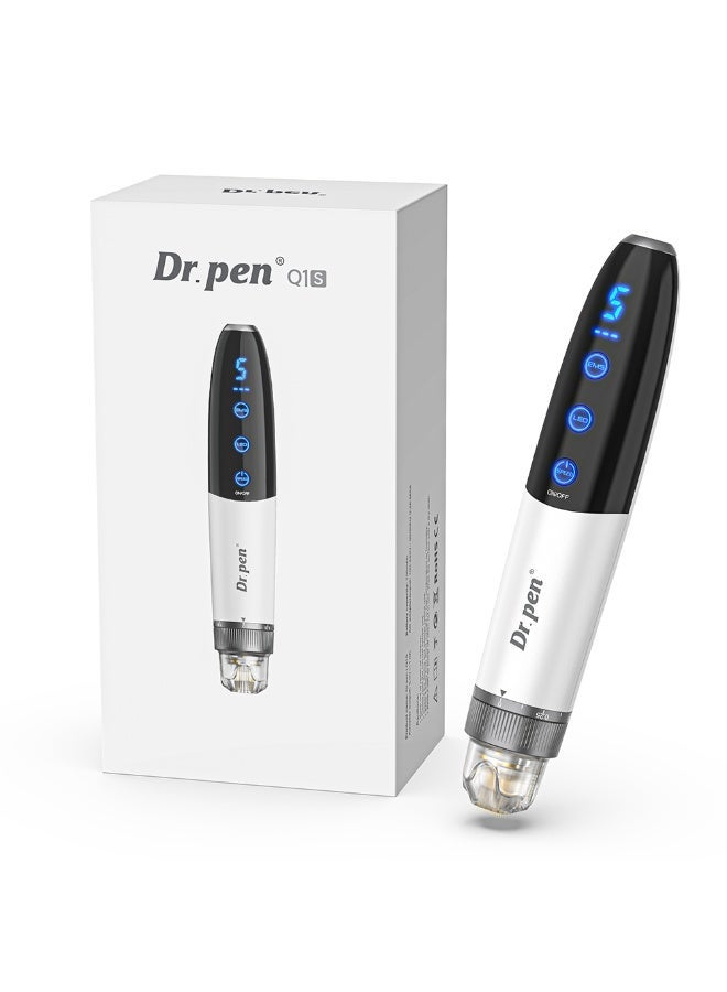 Dr pen Dr.Pen Q1S 3-in-1 Electric Microneedling Pen for Hair Growth (Skin Rejuvenation + EMS Electroporation + LED Phototherapy) | Included 2pcs 25Pin Cartridges - Image 1
