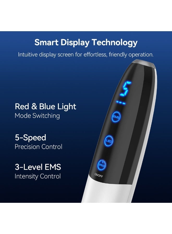 Dr pen Dr.Pen Q1S 3-in-1 Electric Microneedling Pen for Hair Growth (Skin Rejuvenation + EMS Electroporation + LED Phototherapy) | Included 2pcs 25Pin Cartridges - Image 2