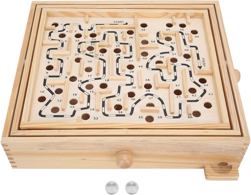 klarako Wooden Ball Maze Game,Handklarako Carved Labyrinth Puzzle Toy for Dementia Adults and Kids - Image 3