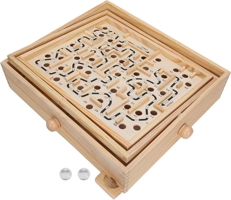 klarako Wooden Ball Maze Game,Handklarako Carved Labyrinth Puzzle Toy for Dementia Adults and Kids - Image 4