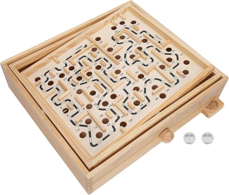 klarako Wooden Ball Maze Game,Handklarako Carved Labyrinth Puzzle Toy for Dementia Adults and Kids - Image 5
