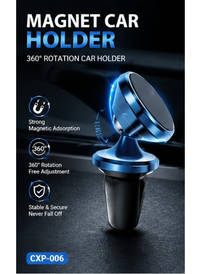 Magnetic Car Phone Holder for Air Vent | Strong Magnetic Mobile Mount with Adjustable Rotation | Universal Smartphone Holder for Vent - Image 3