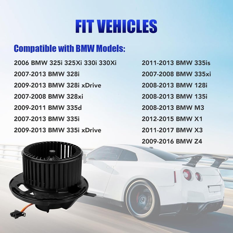 LCWRGS HVAC Heater Blower Motor for BMW 325i 325xi 330i 328i 335i - Image 4