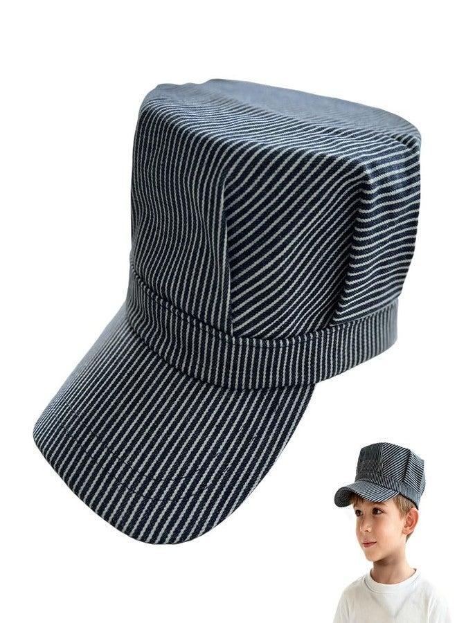 UGKIamous Train Conductor Hat Engineer Cap-Dress Up Kit for Themed Birthday Party,Halloween,Costume Accessories,Christmas (Blue and white) Size: 18.54inch-21inch - Image 1