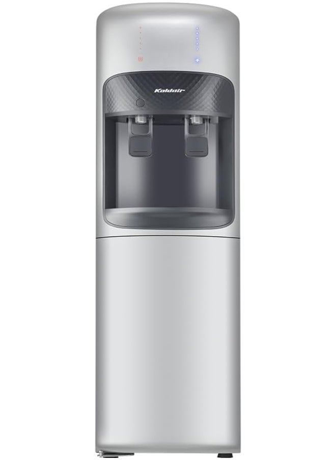 Koldair Koldair Water Dispenser Top-Load Freestanding With Fridge, Two Taps Hot And Cold, Type AF2.1, Silver  - Image 1
