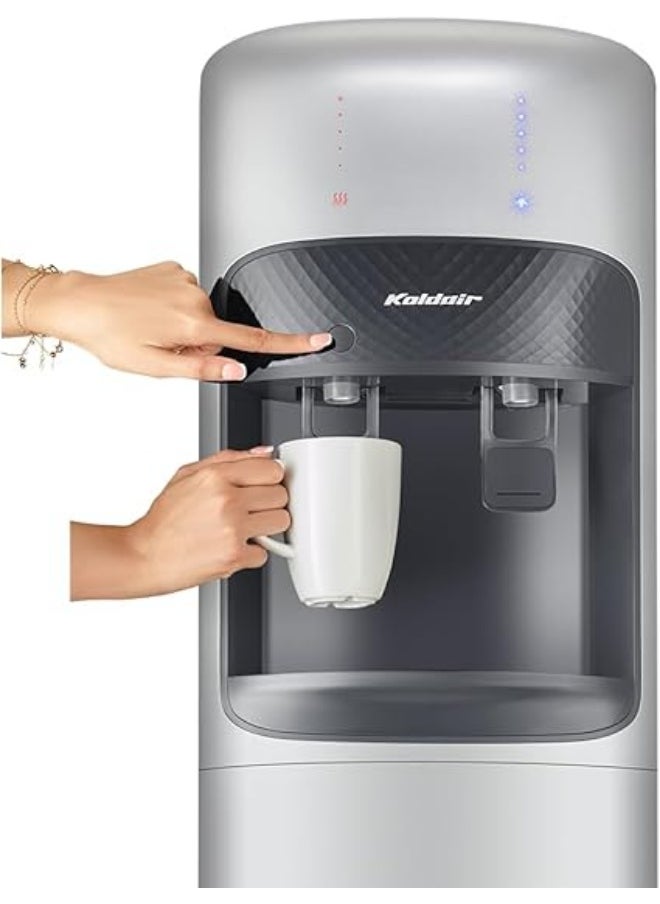 Koldair Koldair Water Dispenser Top-Load Freestanding With Fridge, Two Taps Hot And Cold, Type AF2.1, Silver  - Image 5