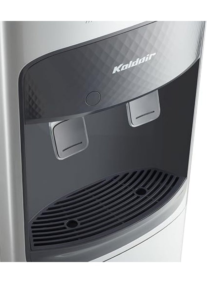 Koldair Koldair Water Dispenser Top-Load Freestanding With Fridge, Two Taps Hot And Cold, Type AF2.1, Silver  - Image 4