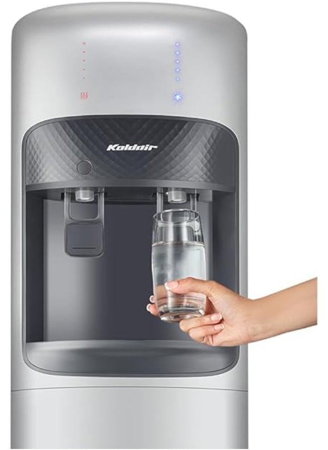 Koldair Koldair Water Dispenser Top-Load Freestanding With Fridge, Two Taps Hot And Cold, Type AF2.1, Silver  - Image 2