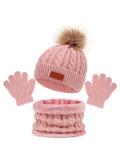 Kids Winter Beanie Hat Scarf Gloves Set for 2-6 Years Old, Toddler Winter Knit Hat Gloves Neck Warmer with Fleece Lined, Tender Pink - pzsku/ZA3B8C0E09DC251E117B4Z/45/_/1717031180/a98878e4-26c1-4c8b-ab40-9e9b9a07195f