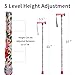 CLOKTA Walking Cane for Men and Women Foldable Floral Lightweight Adjustable Portable for Folding Canes Comfortable THandle for Seniors Adults Pink Floral - Image 4