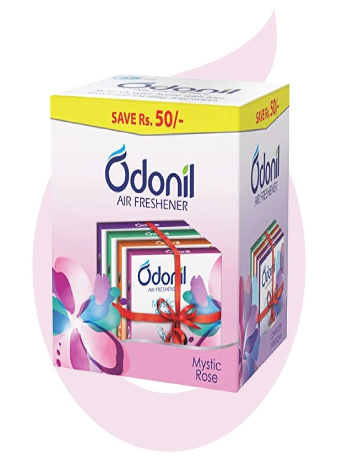 Odonil Bathroom & Toilet Air Freshener Blocks - 288g (72g x 4) | Infused with Essential Oils | Germ Protection |Long Lasting | Lasts Up to 45 days | Air Freshener for Bathroom, Toilet, Home & Office - Image 1