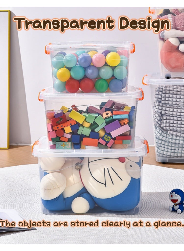 Plastic Storage Box with Lid Classic 27L, Plastic Storage Drawers with Lid, Food-Safe Material, Kitchen & Organization, Durable Container for Home & Office - Image 4