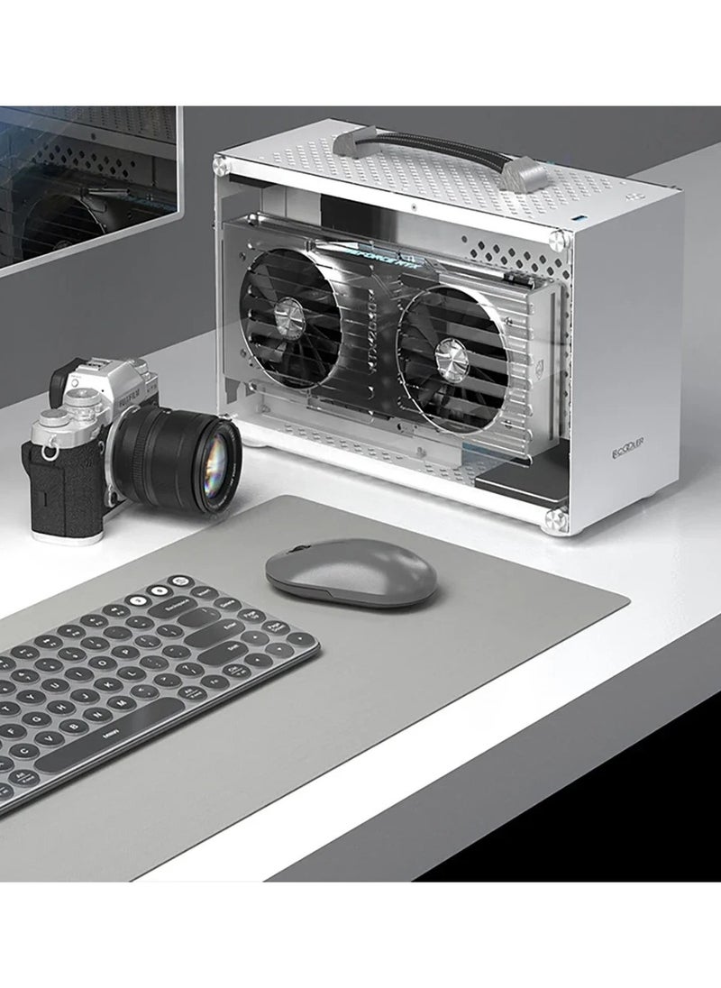 Intel - PORTABLE BUDGET GAMING and WORKSTATION MINI ITX DESKTOP PC: Corei5 12400F PROCESSOR | RX 580 8GB GRAPHICS CARD | 16GB RAM | 1TB NVME | Windows 11 | WIFI BT READY - Image 1