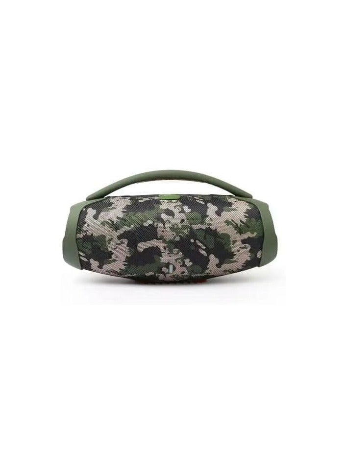 (B31) Portable Bluetooth Speaker with RGB Lighting, Wireless Sound System (Camouflage Green)