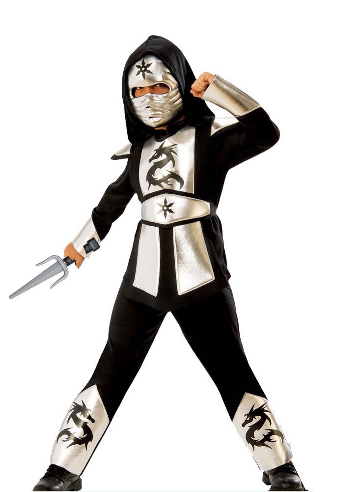 ال_اوياما زي النينجا للأطفال - زي النينجا للأولاد مع ملحقات إسفنجية بلاستيكية لألعاب الأطفال أفكار زي الكونغ فو للهالوين - Image 1