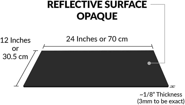 bpa Acrylic Sheet Black Opaque Cast Plexiglass 12" x 24" Long Panel 1/8" Thick (3mm) Plastic Plexi Glass Board with Protective Paper for Signs, DIY Display Projects, Craft, Easy to Cut - Image 2