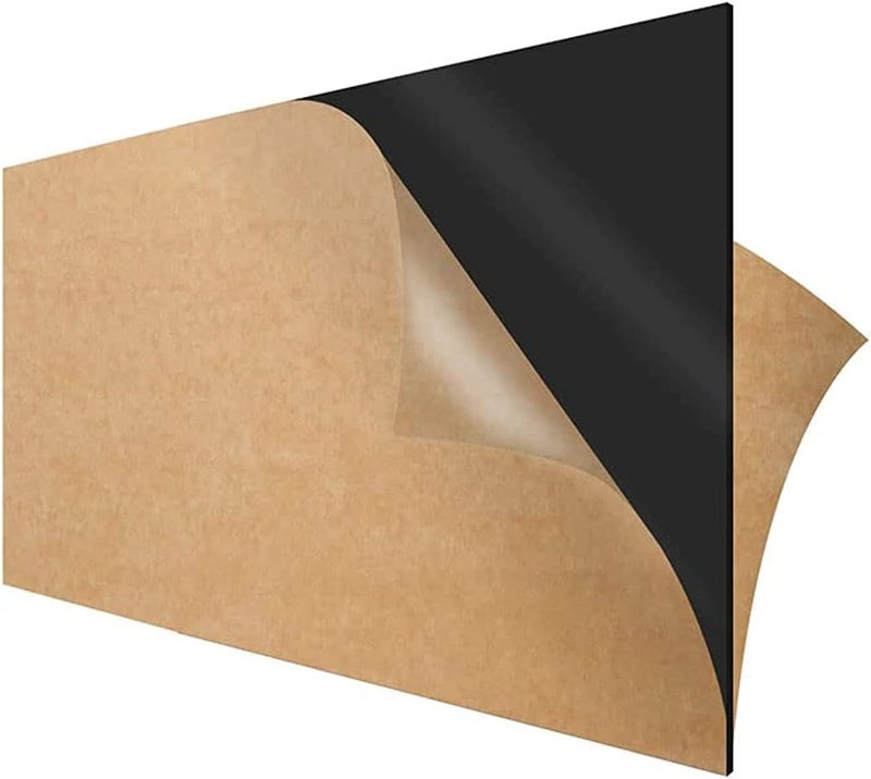 bpa Acrylic Sheet Black Opaque Cast Plexiglass 12" x 24" Long Panel 1/8" Thick (3mm) Plastic Plexi Glass Board with Protective Paper for Signs, DIY Display Projects, Craft, Easy to Cut - Image 1