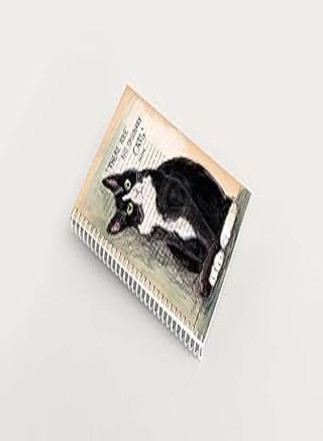 Premium 100 Page Notebook - No Normal Cats, 15 x 8in