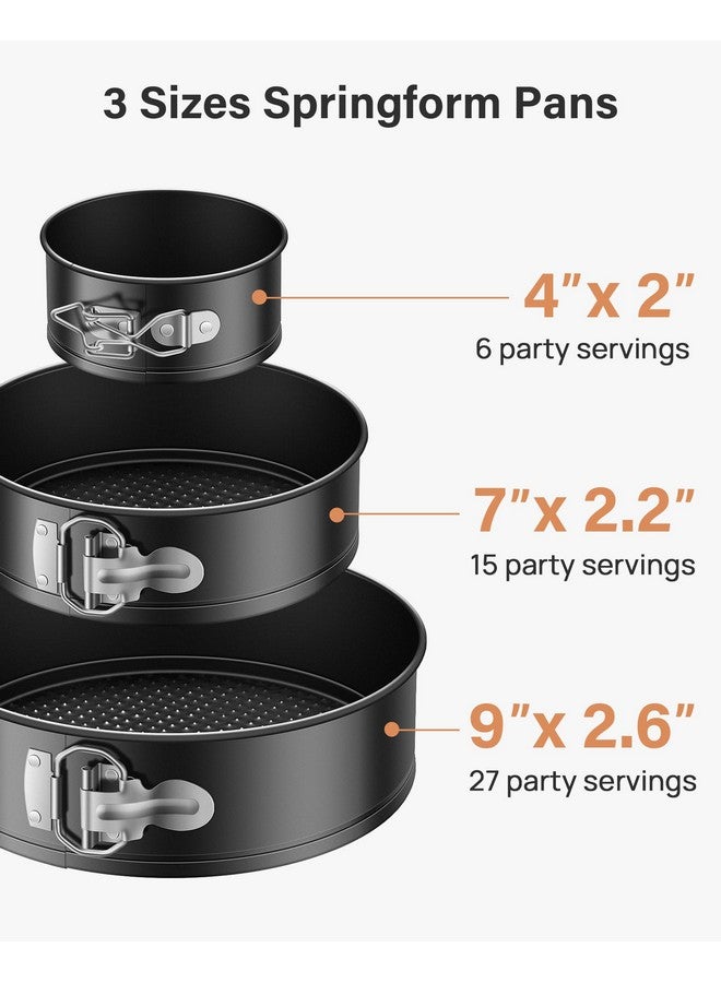 كوتيك مجموعة قوالب كيك زنبركية من كوتيك، مكونة من 144 قطعة، ولوازم خبز مع 3 قوالب كيك دائرية غير لاصقة (4، 7، 9 بوصة)، وأكياس تزيين وأطراف، ومستوى كيك ومجموعة خبز أخرى للجبن والفطائر والبيتزا والكيش. - Image 1