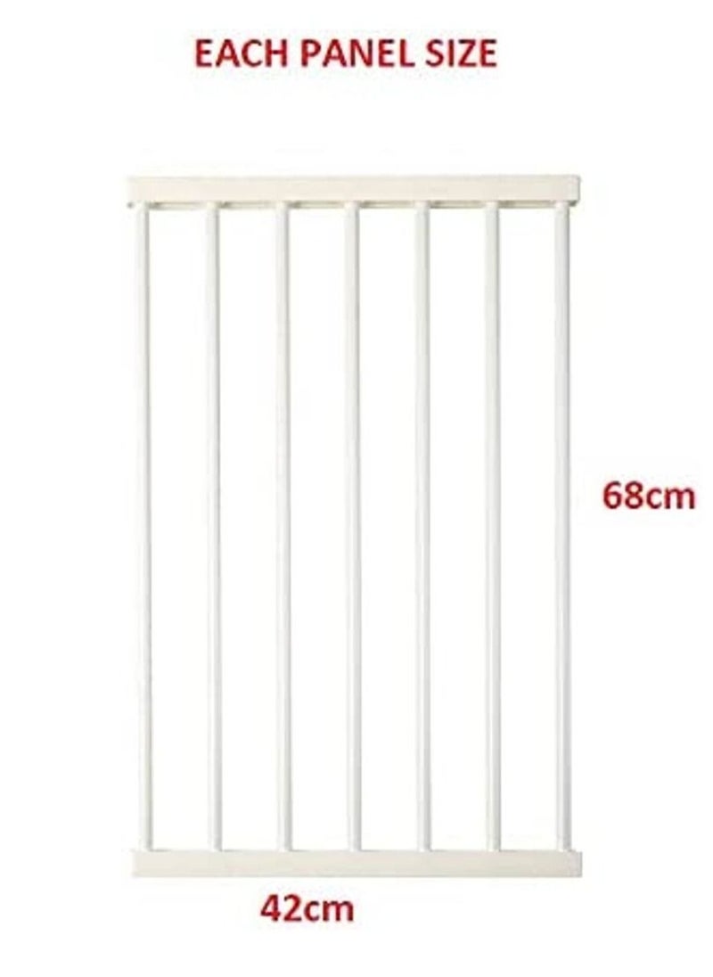 Rubik Dog Fence Indoor Cage for Small Dogs, Portable Yard Fence Playpen Indoor Isolation Barrier (6 Panels, Each Panel Size 42cm x 68cm)  - Image 2
