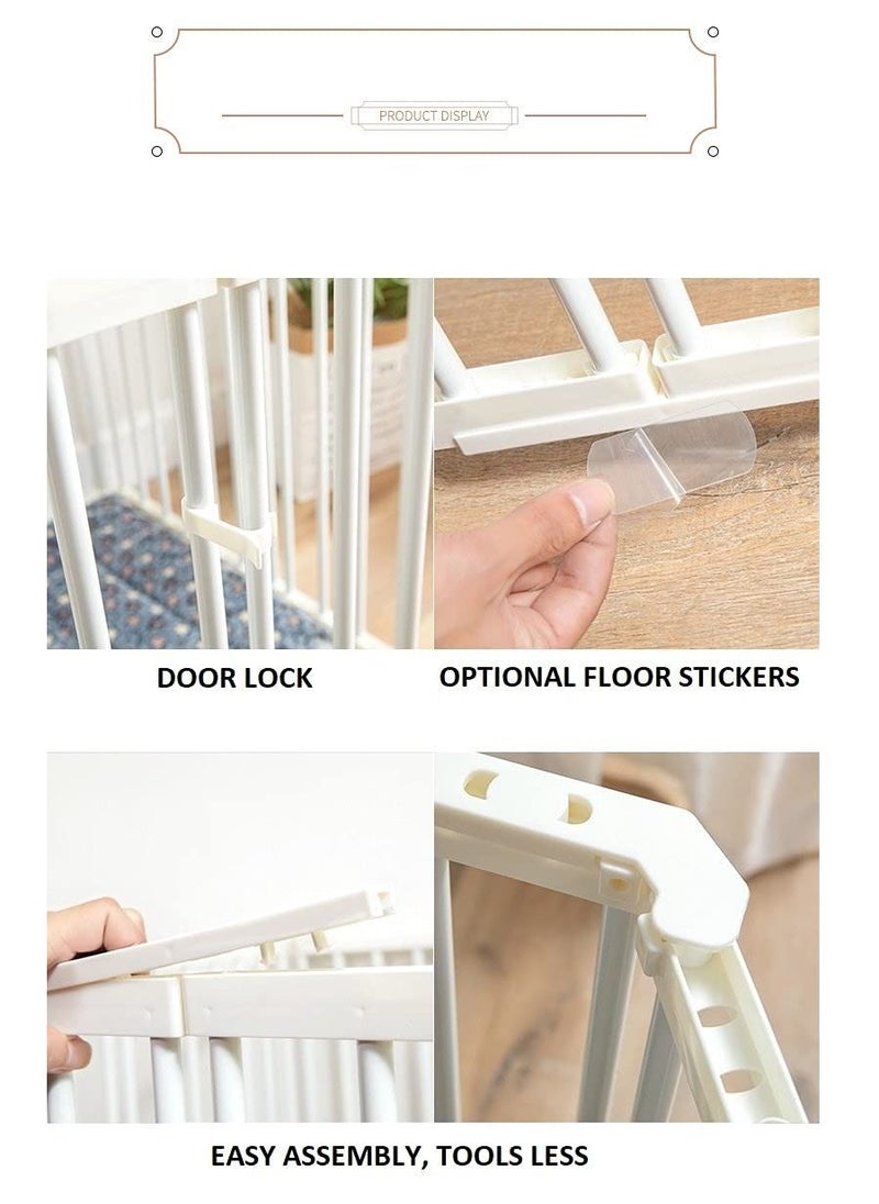 Rubik Dog Fence Indoor Cage for Small Dogs, Portable Yard Fence Playpen Indoor Isolation Barrier (6 Panels, Each Panel Size 42cm x 68cm)  - Image 5