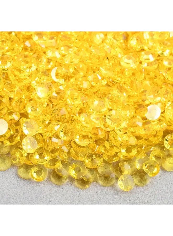 Multi Pack Rhinestones 5mm 1500 Pieces Mixed Colors White Champagne Lemon Yellow Bright Yellow Plastic Flat Back Diamonds for Nail Art Clothing Decoration DIY Craft Projects - Image 5