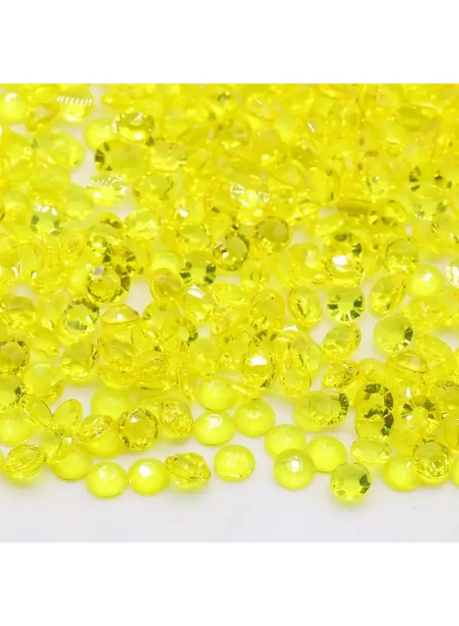 Multi Pack Rhinestones 5mm 1500 Pieces Mixed Colors White Champagne Lemon Yellow Bright Yellow Plastic Flat Back Diamonds for Nail Art Clothing Decoration DIY Craft Projects - Image 4
