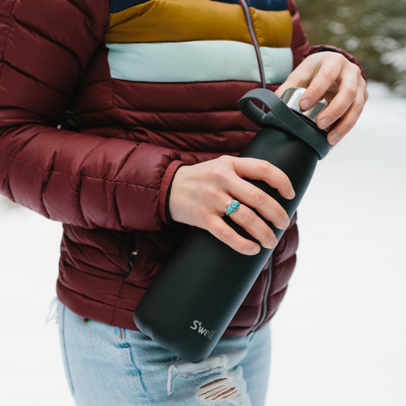 S'well Stainless Steel Traveler With Handle, 40oz, Onyx, Triple Layered Vacuum Insulated Containers Keeps Drinks Cold for 60 Hours and Hot for 20, BPA Free, Easy Carrying On the Go - Image 5