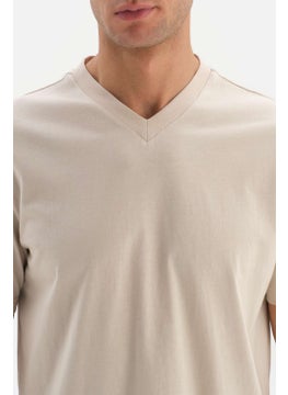 Beige V-Neck Basic Supima T-Shirt - pzsku/ZA3B904851461B89CBB46Z/45/_/1731226649/94d57387-9696-43c6-a391-bd575bca4286